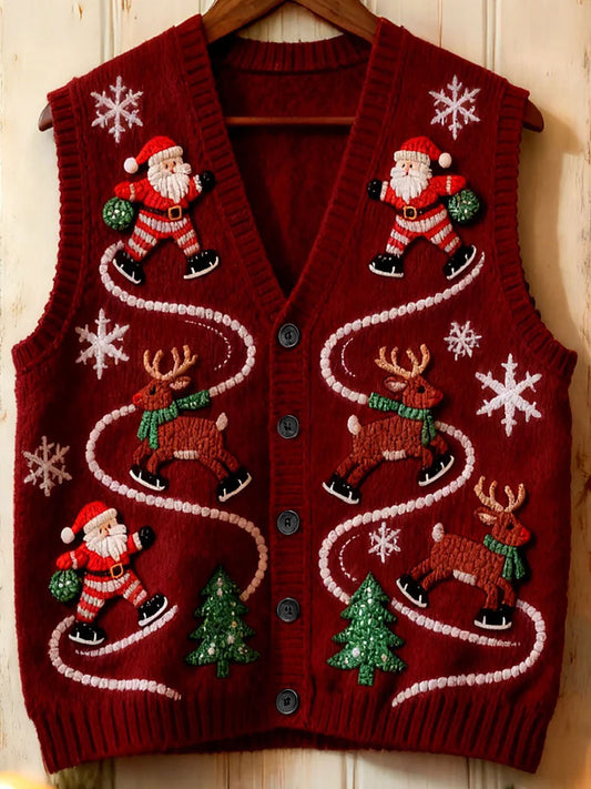 Women's Christmas Printed Casual Vest