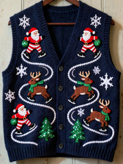 Women's Christmas Printed Casual Vest