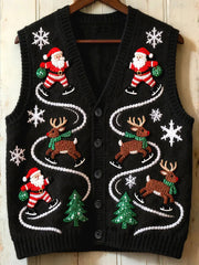 Women's Christmas Printed Casual Vest