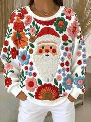 Women's Vintage Christmas Printed Sweatshirt