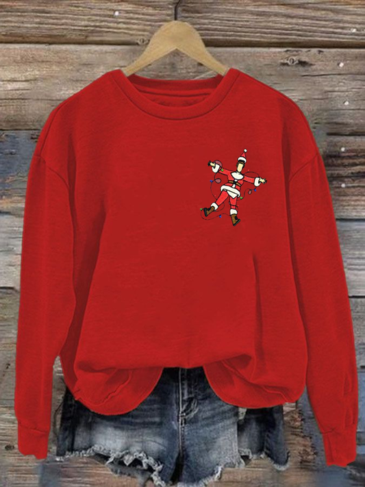 Women's funny Santa polyester sweatshirt