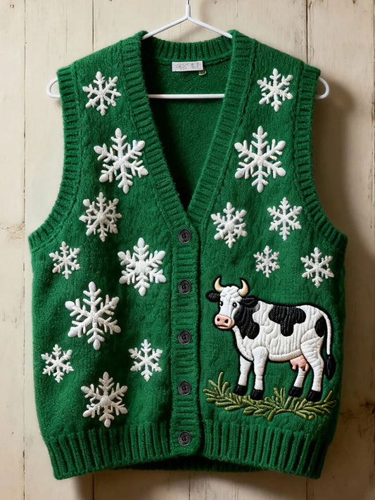 Women's Christmas Printed Casual Vest