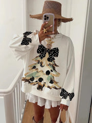 Women's Christmas Tree Print Casual Sweatshirt
