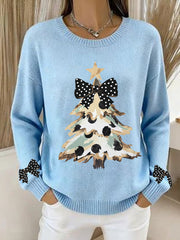 Women's Christmas Tree Print Casual Sweatshirt
