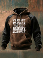 Men's Vintage Western Paisley Printed Casual Hoodie