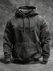 Men's Western Bull Skull Hoodie
