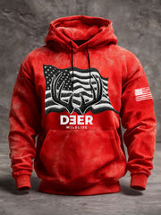 Men's Western Deer Flag Hoodie