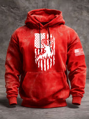 Men's Western Deer Flag Hoodie