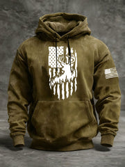 Men's Western Deer Flag Hoodie