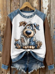 Women's Fun Dog Print Sweatshirts