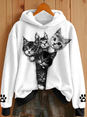 Women's Cats Print Hoodies