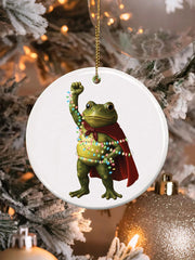 Portland Frog Resist Christmas Tree Ornament
