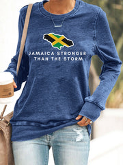 Women's Hurricane Melissa Jamaica Stronger Than The Storm Sweatshirt