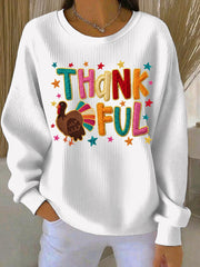 Women's Thanksgiving Print Casual Sweatshirt