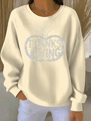 Women's Thanksgiving Print Casual Sweatshirt