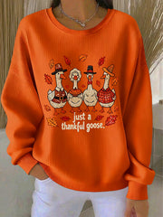 Women's Thanksgiving Print Casual Sweatshirt