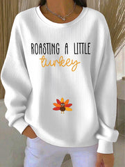 Women's Thanksgiving Print Casual Sweatshirt