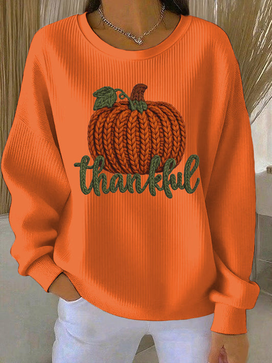 Women's Thanksgiving Print Casual Sweatshirt