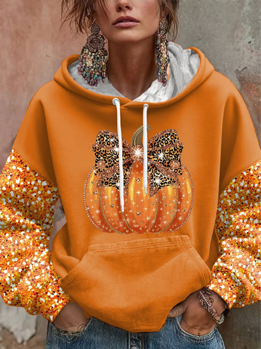 Women's Thanksgiving Print Casual Hoodie