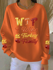 Women's Thanksgiving Print Casual Sweatshirt