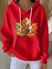 Women's Thanksgiving Print Casual Hoodie