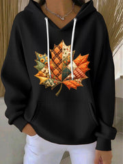 Women's Thanksgiving Print Casual Hoodie