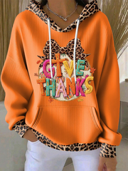 Women's Thanksgiving Print Casual Knit Top
