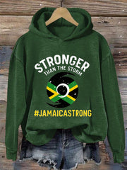 Women's Hurricane Melissa Jamaica Stronger Than The Storm Pray For Jamaica Hoodie
