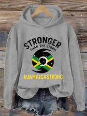 Women's Hurricane Melissa Jamaica Stronger Than The Storm Pray For Jamaica Hoodie