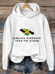 Women's  Hurricane Melissa Jamaica Stronger Than The Storm Pray For Jamaica Hoodie