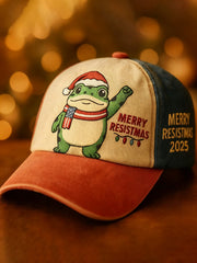 Unisex Merry Resistmas Portland Frog Design Hat