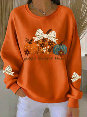 Women's Thanksgiving Print Casual Sweatshirt