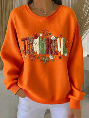 Women's Thanksgiving Print Casual Sweatshirt