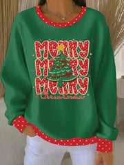 Women's Christmas Print Casual Sweatshirt