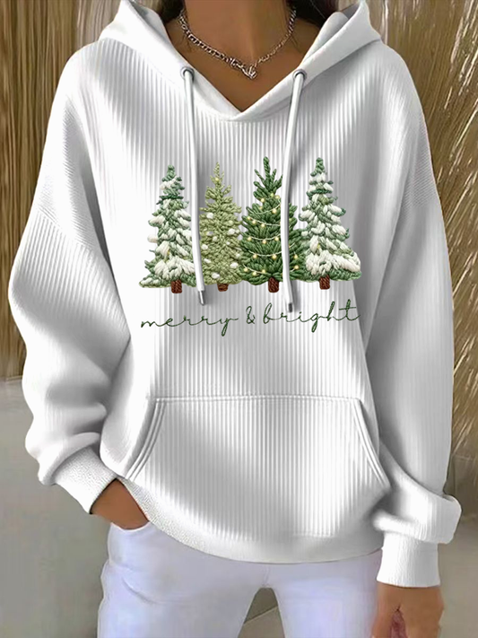 Women's Merry and Bright Print Hoodie