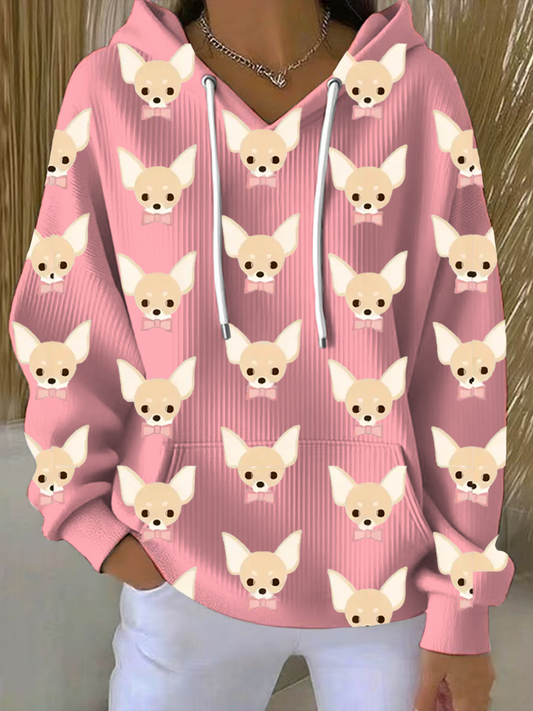Women's Chihuahua Print Hoodie