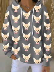 Women's Chihuahua Print Hoodie