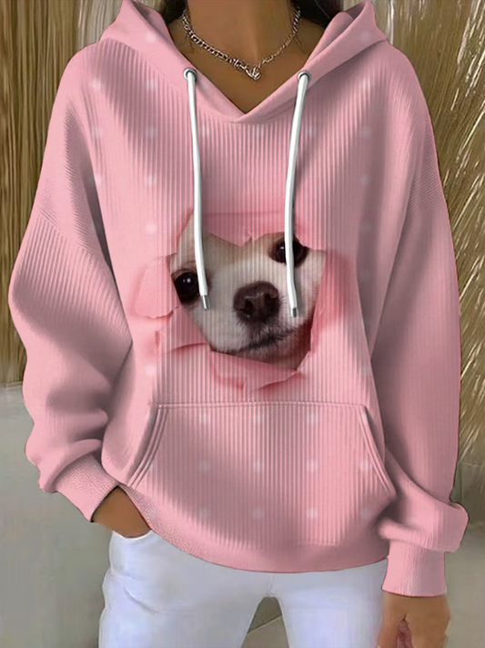 Women's Chihuahua Print Hoodie