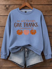Women's Thanksgiving Blessing Printed Sweatshirt