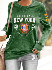 Women's Zohran For New York City Polyester Waisted Sweatshirt