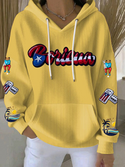 Women's Puerto Rico Print Casual Sweatshirt