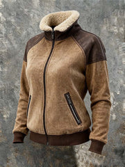 Women's Vintage Western Style Fleece Cardigan