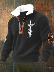 Men's Jesus Cross Faith Print Sweatshirts