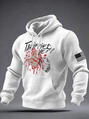 Men's Tariffied Yet? Print Checkered Cotton Hoodie