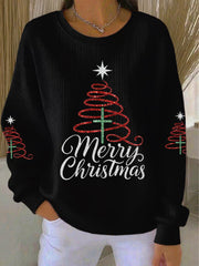Women's Christmas Belief Print Casual Sweatshirt