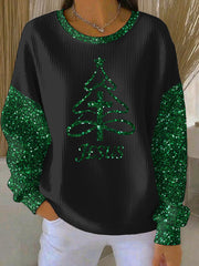 Women's Christmas Belief Print Casual Sweatshirt