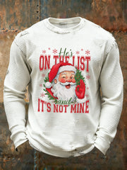 Men's Christmas FDT Waffle Print Casual T-Shirt