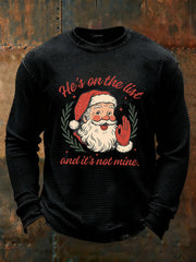 Men's Christmas FDT Waffle Print Casual T-Shirt