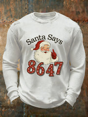 Men's Christmas FDT Waffle Print Casual T-Shirt