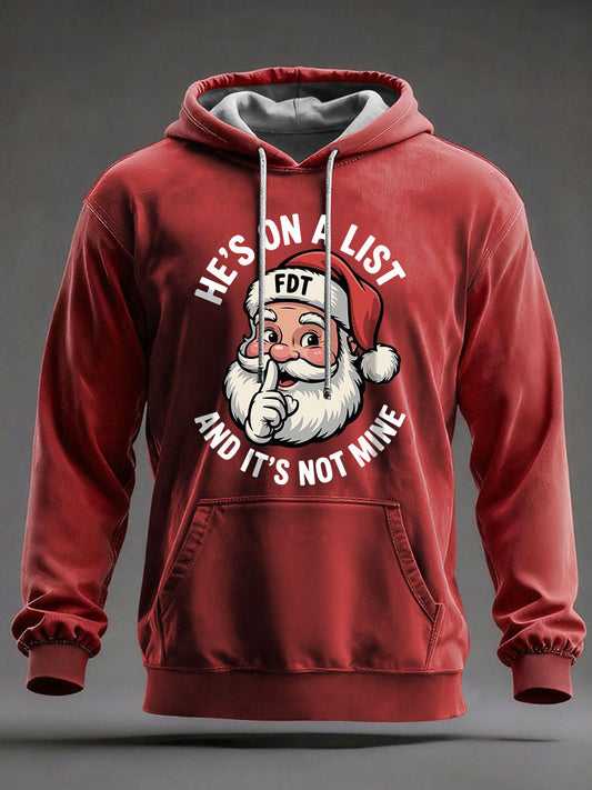 Men's Christmas FDT Print Casual Hoodie